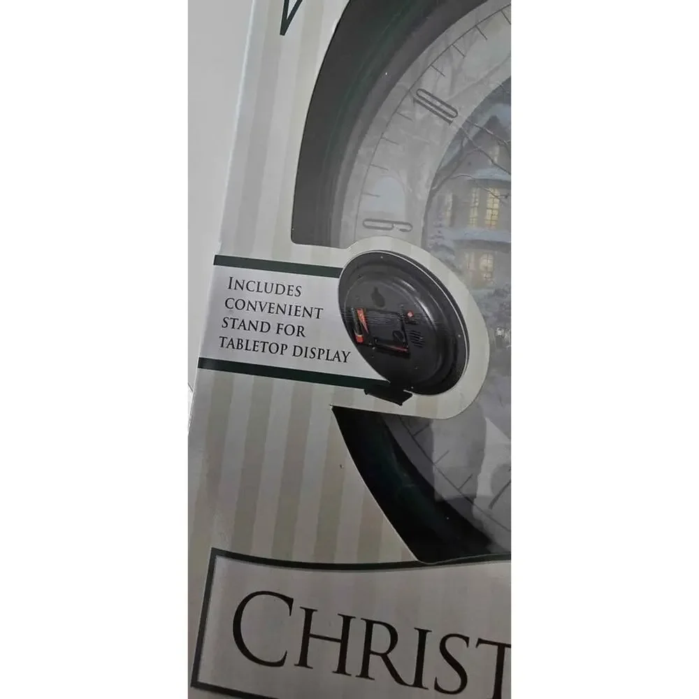 Thomas Kinkade Christmas Carol Clock Home for the Holidays